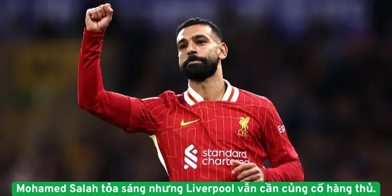 Mohamed Salah tỏa sáng nhưng Liverpool vẫn cần củng cố hàng thủ.
